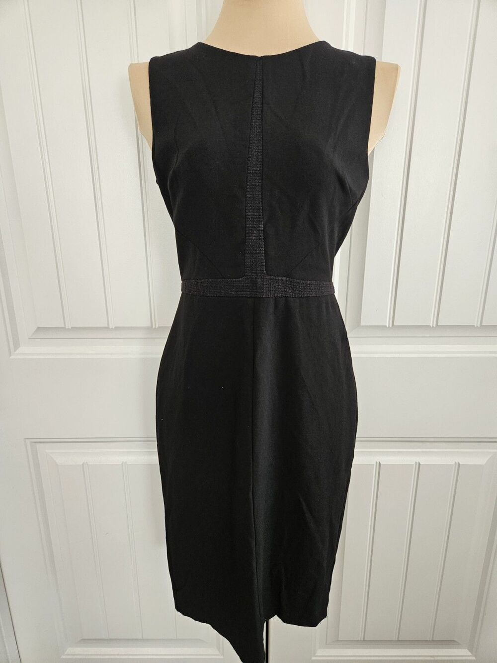 White House Black Market Black Sheath Dress Sz 2 WHBM Never Worn